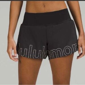 NWT Lululemon Speed Up Mid-Rise Lined Short 4" *Graphic